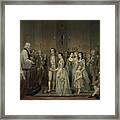 Wedding Of George Washington And Martha Framed Print