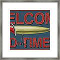 Welcome Fishing Sign Framed Print