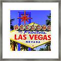 Welcome To Las Vegas Framed Print