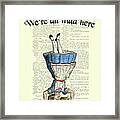 We're All Mad Here Alice In Wonderland Dictionary Art Print Framed Print