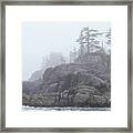 West Coast Landscape Ocean Fog I Framed Print