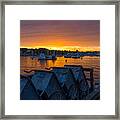 Wharf Sunset Framed Print