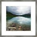 When Spray Lake Clouds Over Framed Print