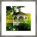 White Gazebo Framed Print