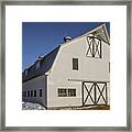 White Horse Barn In Vermont Framed Print