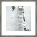 White Ladder Framed Print