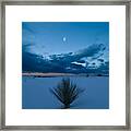 White Sands Moonrise Framed Print