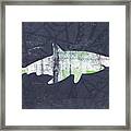 White Shark- Art By Linda Woods Framed Print