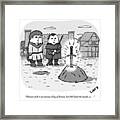 Whoever Pulls It Out Becomes King Of Britain Framed Print