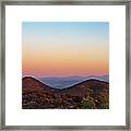 A Double Peak Park Sunset In San Elijo Framed Print