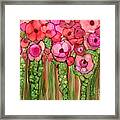 Wild Poppy Garden - Pink Framed Print