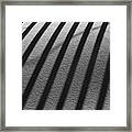 Wind Fence Shadows 2 Framed Print