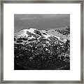 Wind River Mountains Black And White Framed Print