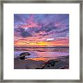 Windansea Beach Sunset Framed Print