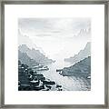Winding Mountain River Framed Print