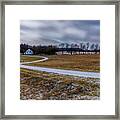 Winding Road In Snow Framed Print