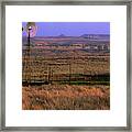 Windmill Cattle Fencing Texas Panhandle Framed Print