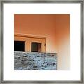 Window Behind A Rectangle Framed Print