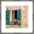 Window Flowers Of Tuscany Framed Print