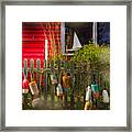 Window Sailboat Buoy Framed Print