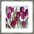 Wine Tulips Framed Print