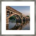 Winona Wagon Bridge With Boathouses Framed Print