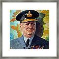 Winston Churchill In Uniform Framed Print