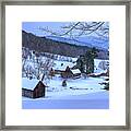 Winter Afternoon At Sleepy Hollow Farm Framed Print