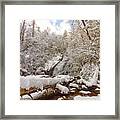 Winter At Helton Creek Falls Framed Print