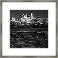 Winter At Nubble Lighthouse Bw Framed Print