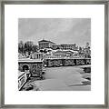 Winter At The Fairmount Waterworks In Philadelphia In Black And Framed Print