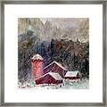 Winter Barns Framed Print