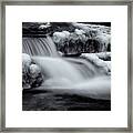 Winter Brook In Black And White Framed Print