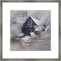 Winter Cottage Framed Print