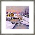 Winter Cottage Framed Print