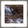 Winter Ice Remains At Dutchman Falls Framed Print