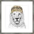 Winter Lion Framed Print