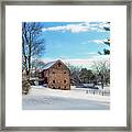 Winter Scene On A Pennsylvania Farm Framed Print