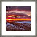 Winter Sunset In St Joe Framed Print