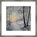 Winter Sunset Framed Print