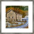 Wintery Country Road Framed Print