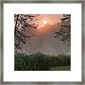Wisconsin River Sunrise Framed Print