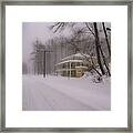Wissahickon Hall 0n Lincoln Drive In The Snow Framed Print