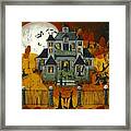 Witch School - A Folkartmama Original - Folk Art Framed Print