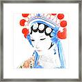 Woman From Chinese Opera With Tattoos -- The Original -- Asian Woman Portrait Framed Print