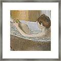 Woman In Her Bath Framed Print
