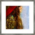 Woman In Medieval Gown Framed Print