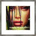 Woman In The Lake Framed Print