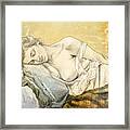 Woman Sleeping Framed Print
