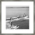 Woman Water Skiing Framed Print